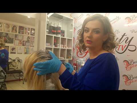 Видео: Затемнение корней(табачный блонд).Урок 1.