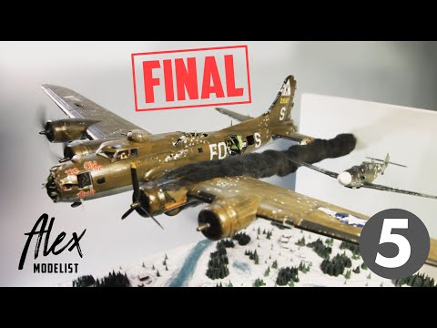 Видео: 🏆 Финал диорамы воздушного боя. Ultra realistic diorama B 17. The diorama is ready.