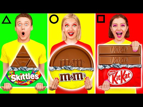 Видео: Геометрический Челлендж с Едой | Забавные Лайфхаки с Едой с Craft4Fun Challenge
