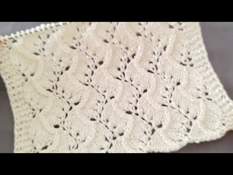 Видео: Нежный ажурный узор спицами