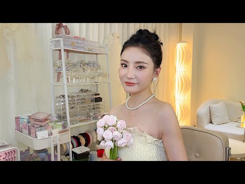 Видео: ASMR Корейский макияж китайской красавицы, звук трения кисти для макияжа