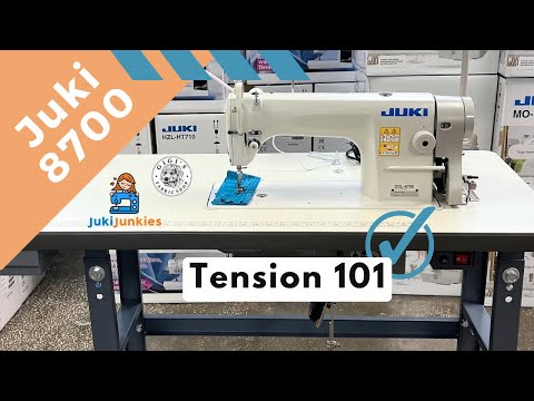 Видео: Как настроить натяжение нити на Juki DDL 8700/5500 Industrial (идеальное натяжение)