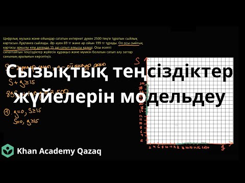 Видео: Сызықтық теңсіздіктер жүйелерін модельдеу | Алгебра | Қазақ Хан Академиясы