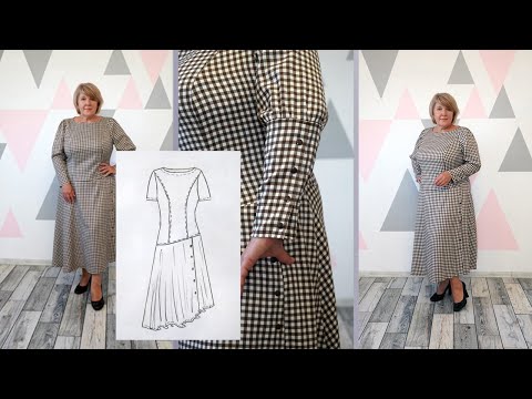 Видео: Как сэкономить 3000$ Копируем платье известного бренда. Шьем шикарное платье в клетку