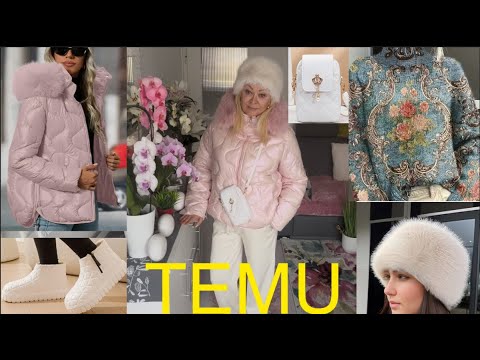Видео: Распаковка TEMU с примеркой. Эффектная зимняя куртка, осенний свитер с 3D принтом, зимняя шапка.