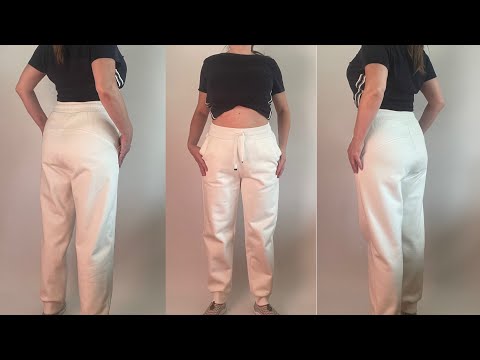 Видео: Супер экономный раскрой джоггеров и худи.Как сшить комплект из отрезов 85 и 70 см ткани.