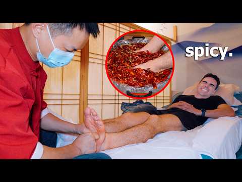 Видео: ASMR: 🌶️ Безумный китайский острый массаж стоп с горячим горшком от Grandmaster