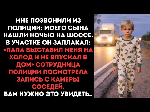 Видео: Позвонили из полиции:сына нашли ночью на шоссе.Полиция проверила видео камеры соседей и была в шоке