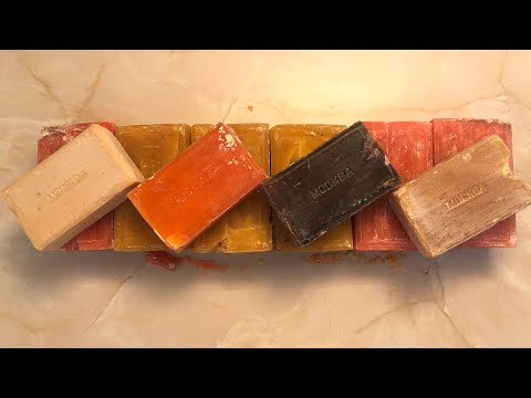 Видео: Cutting super dry soap fragmented /ASMR / Супер сухое расколотое / АСМР