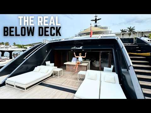 Видео: 211-ф/67-м моторная яхта Loon: НАСТОЯЩАЯ жизнь экипажа под палубой с @motoryachtloon @the_crewchef