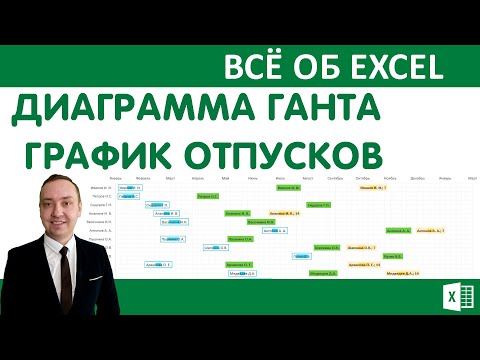 Видео: График Отпусков в Эксель/ Диаграмма Ганта.