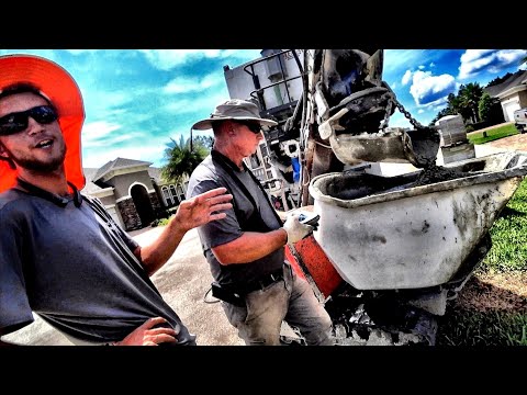 Видео: Услуги БЕТОНОМИКСЕРА в США. Полный сервис.