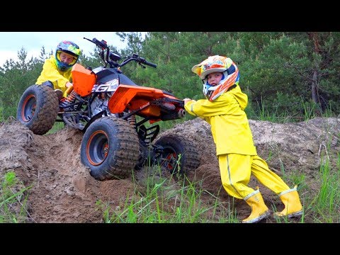 Видео: Езда по ГРЯЗИ с папОЙ и мамОЙ!!! СПАСАЮ Тишку...