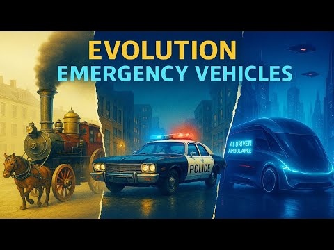 Видео: Эволюция автомобилей экстренных служб (1850–2040) 🚨 Пожарные машины, полицейские машины и кареты ...