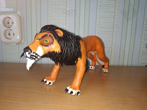 Видео: Шрам из Король Лев 1994 из пластилина