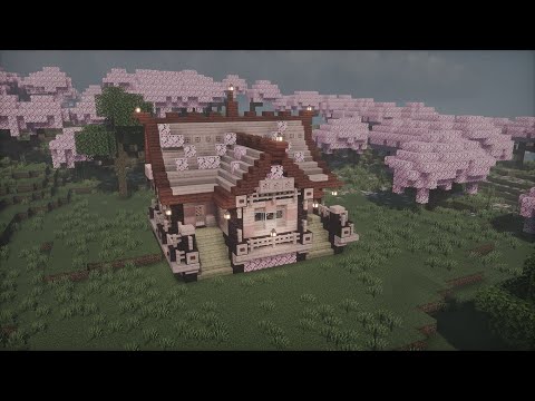 Видео: Как построить Стартовый Дом для Двоих из Сакуры в Minecraft