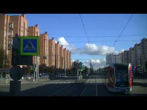 Видео: трамвай Санкт-Петербурга : ЛМ 99 ав 0504 по 58