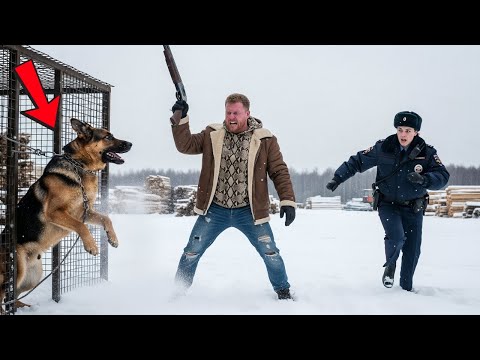 Видео: Офицер нашёл беременную немецкую овчарку, которую мучили в метель — и собака растопила сердца