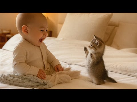 Видео: Когда кошки и младенцы растут вместе как братья и сестры 😻
