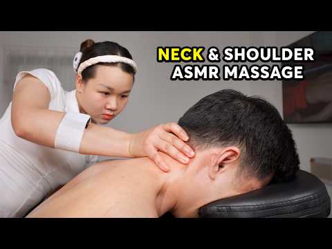 Видео: ASMR 🔥 Идеальный массаж шеи и плеч! Она сделала его таким расслабляющим