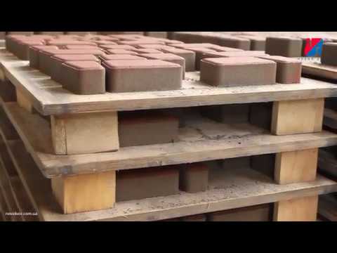 Видео: Сухопрессованная тротуарная плитка - процесс изготовления