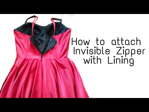 Видео: Как пришить потайную молнию к платью с подкладкой /руководство по шитью /Шитье для начинающих
