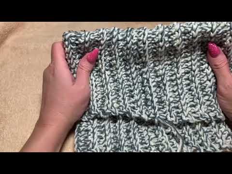 Видео: Свитер оверсайз крючком для начинающих 3 часть воротник+рукава.