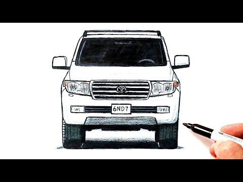 Видео: Как нарисовать Тойоту Ленд Крузер