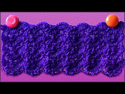 Видео: Узор ракушки крючком. Вязание узора крючком.