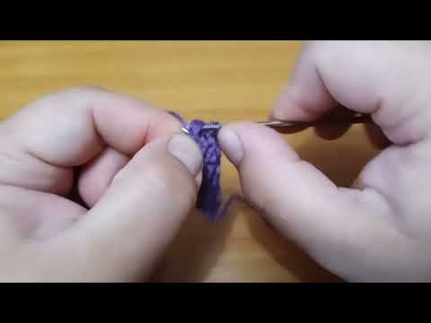 Видео: Як в'язати стовпчик без накиду з рівними краями.В'язання гачком для початківцівСrochet for beginners