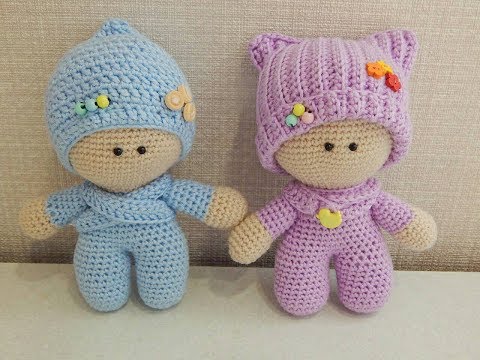 Видео: Игрушка амигуруми. Пупсики Йо-Йо. Мастер-класс крючком.