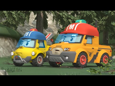 Видео: Робокар Поли - мультики про машинки - Битва в лесу - Часть 2 - Дело о браконьерах