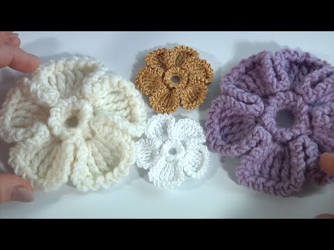 Видео: Красивый и простой цветок крючком! Как связать красивые цветы крючком / Бесплатный видеоурок