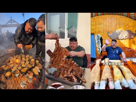 Видео: Жизнь монгольского энке! Копыта быка, мозг быка, жареный целиком ягненок! Коллекция 32 #кулинария