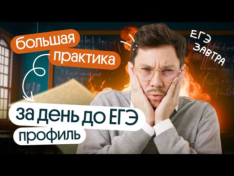 Видео: БОЛЬШАЯ ПРАКТИКА за 1 день до ЕГЭ 2024 ПО ПРОФИЛЬНОЙ МАТЕМАТИКЕ | Математик Эйджей из Вебиума