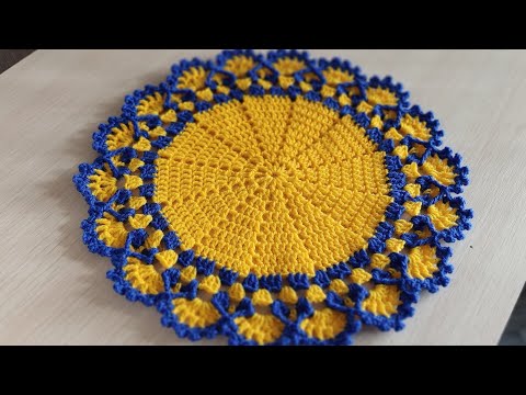 Видео: Салфетка "Джуна"/крючком/