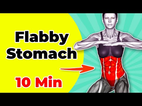 Видео: ➜ 10-минутное упражнение «Дряблый живот» стоя