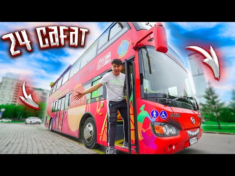 Видео: 24 сағат АВТОБУСТА // Екі ҚАБАТТЫ автобус // Redbus пен ҚАЛАДА жүреміз