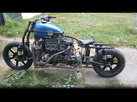 Видео: МОТОТАЗ. РАЗГОН ДО 100 и широкое колесо. Мотоцикл с двигателем от Ваз 2109.