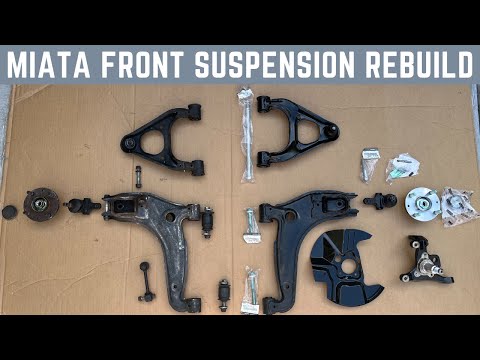 Видео: Ремонт передней подвески Miata — рычаги, втулки, шаровые опоры и передняя ступица