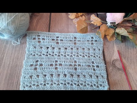 Видео: 👌ВЫЙДЕТ хорошенькая туника, топ или пуловер с этим узором КРЮЧКОМ. Да и вяжется легко! (N 178)