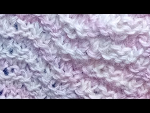 Видео: An interesting, textured pattern for scarves, hats. Рельефный, интересный узор для шарфов, шапочек 