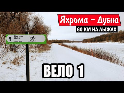 Видео: 60 км на лыжах по Вело1 / Яхрома - Дубна