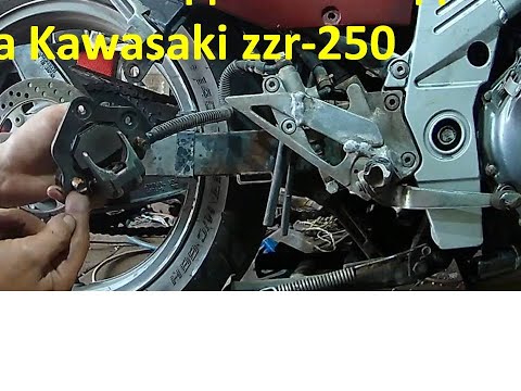 Видео: замена колодок на kawasaki zzr 250