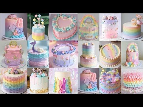 Видео: Сказочный пастельный радужный торт | Милые эстетичные идеи тортов на день рождения и вечеринку в ...