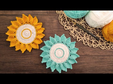 Видео: 🌼Новая подставка «Цветок» крючком (Подставка крючком для начинающих)