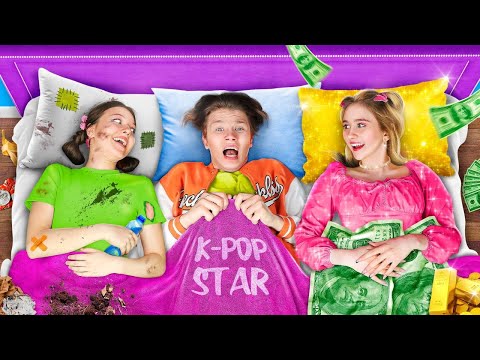 Видео: Бедная vs Богатая vs Гига Богатая Ночевка | Мой Парень vs K-Pop Звезда