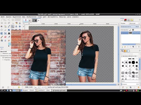 Видео: Gimp tutorial: как убрать фон в изображении и изменить его. Два способа