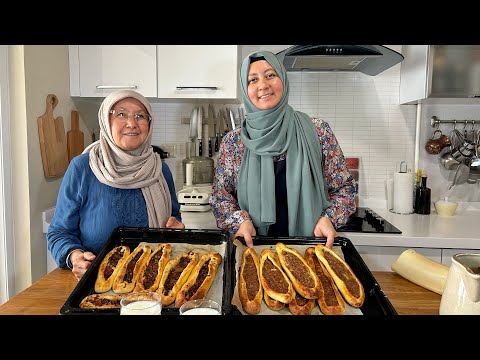 Видео: Готовим турецкий пиде с мамой: Гонки в двух стилях 🤗