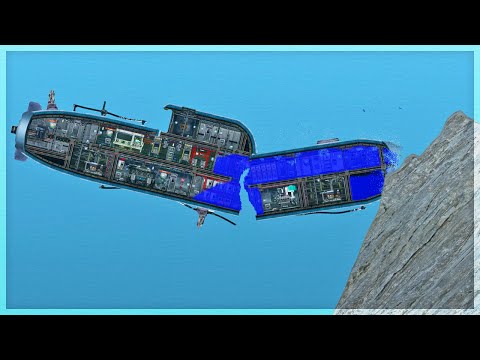 Видео: ЧТО БУДЕТ С ПОДЛОДКОЙ, ЕСЛИ ОНА НА ПОЛНОМ ХОДУ ВРЕЖЕТСЯ В СКАЛУ? FLOATING SANDBOX